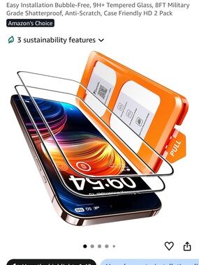 Tempered Glass Screen Protector (Clear) - 2 Pack